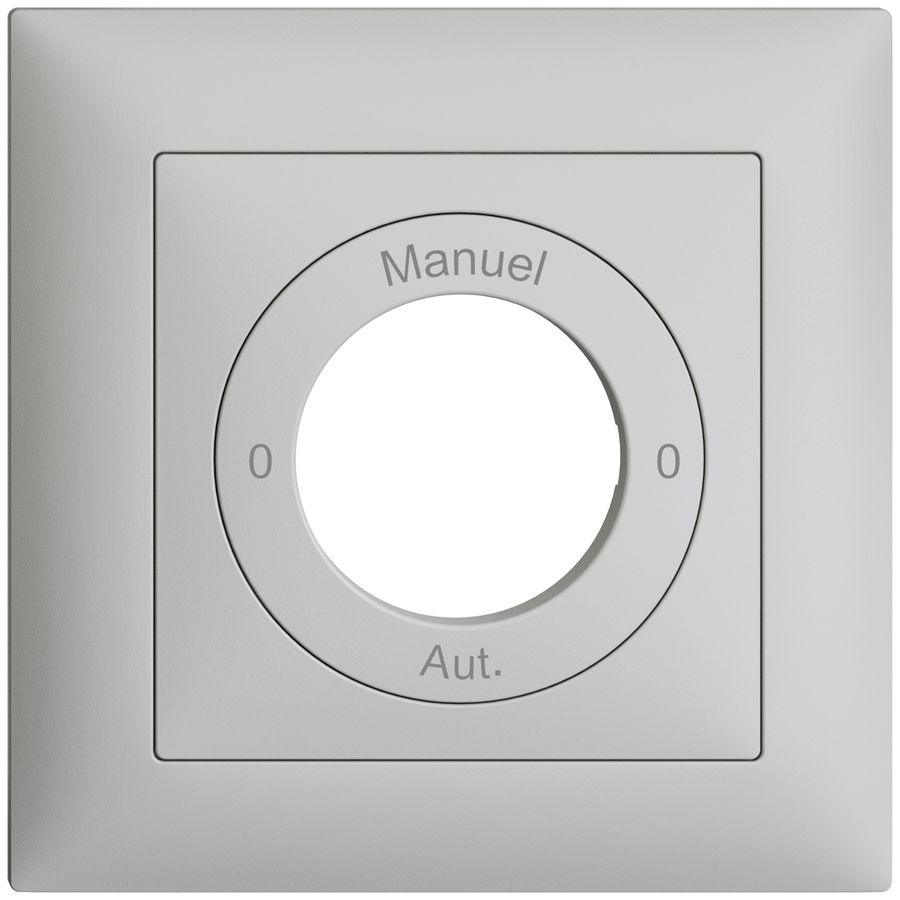 Frontset 0-Auto-0-Main EDIZIOdue hellgrau 88×88mm für Schlüsselschalter