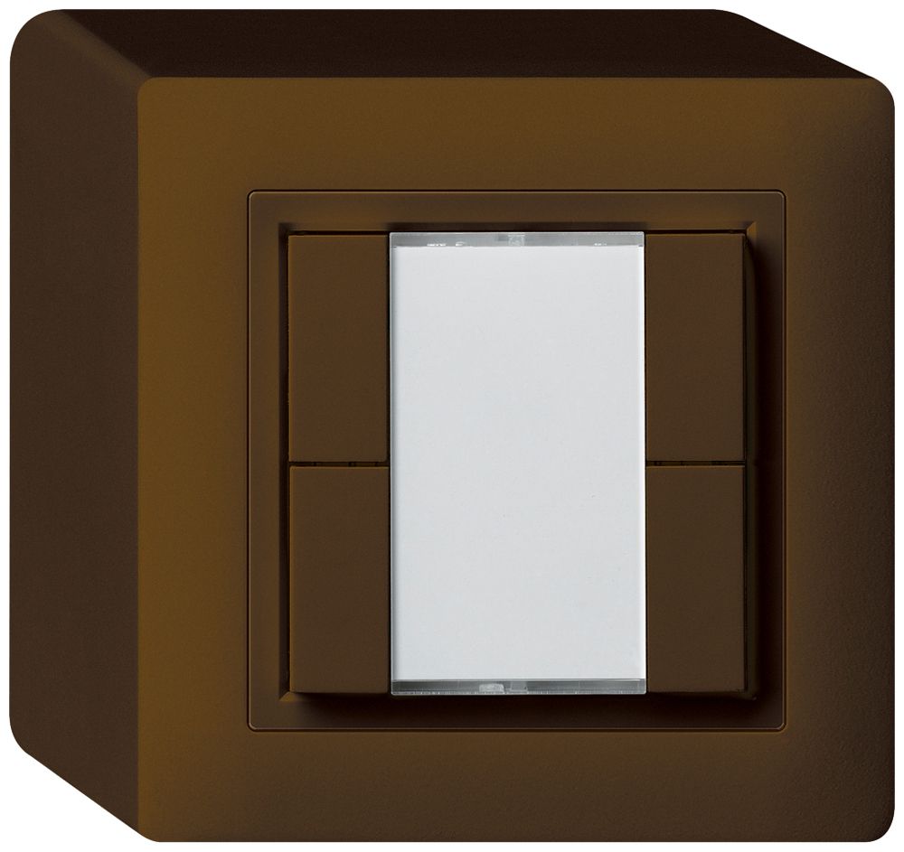 Poussoir universel AP 4×kallysto avec LED brun