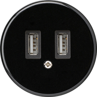 USB-Steckdose basico A 2400mA schwarz