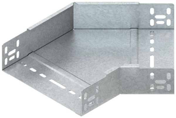 Coude 45° Niedax p.chemin d.câbles 60×302mm a.rails latéraux n.perf.ac zing feu