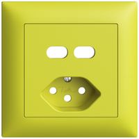 Kit di montaggio INC Feller EDIZIOdue per presa USB 2×tipo C + tipo 13 lemon