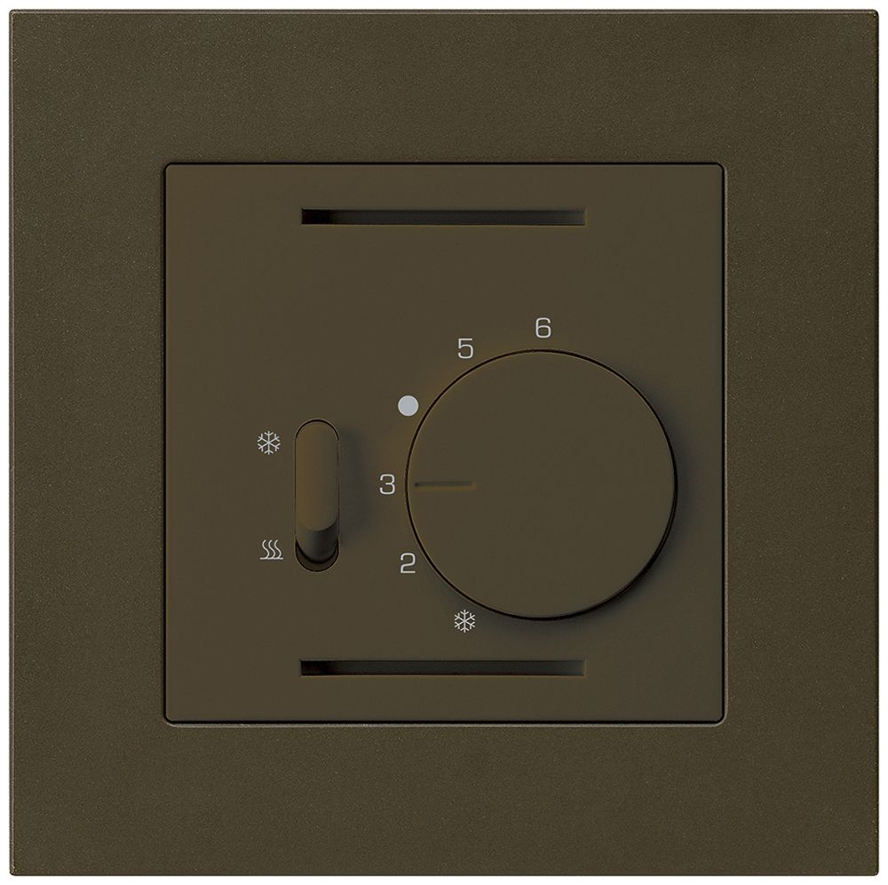Termostato INC Hager kallysto.pro, con interr.di riscald./raffred., marrone