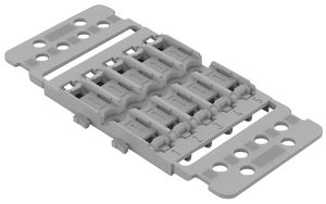 Adattatore di fissaggio WAGO con scarico di trazione 10×4mm² a vite grigio