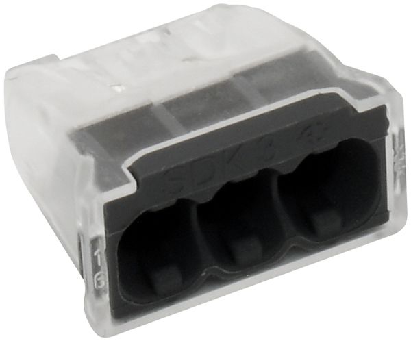 Verbindungsklemme Electro Terminal 3P 0.5…2.5mm² grau transparent