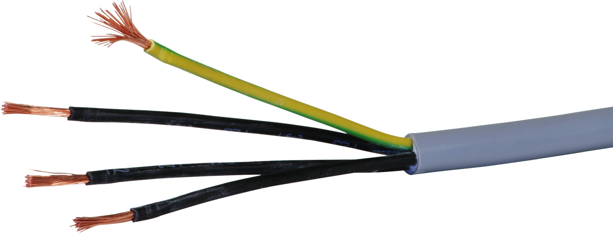 Câble de commande LiYY 4×2.5mm² numéroté gris