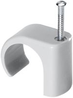 Rohr-Nagelbride M20 hellgrau 1-lappig