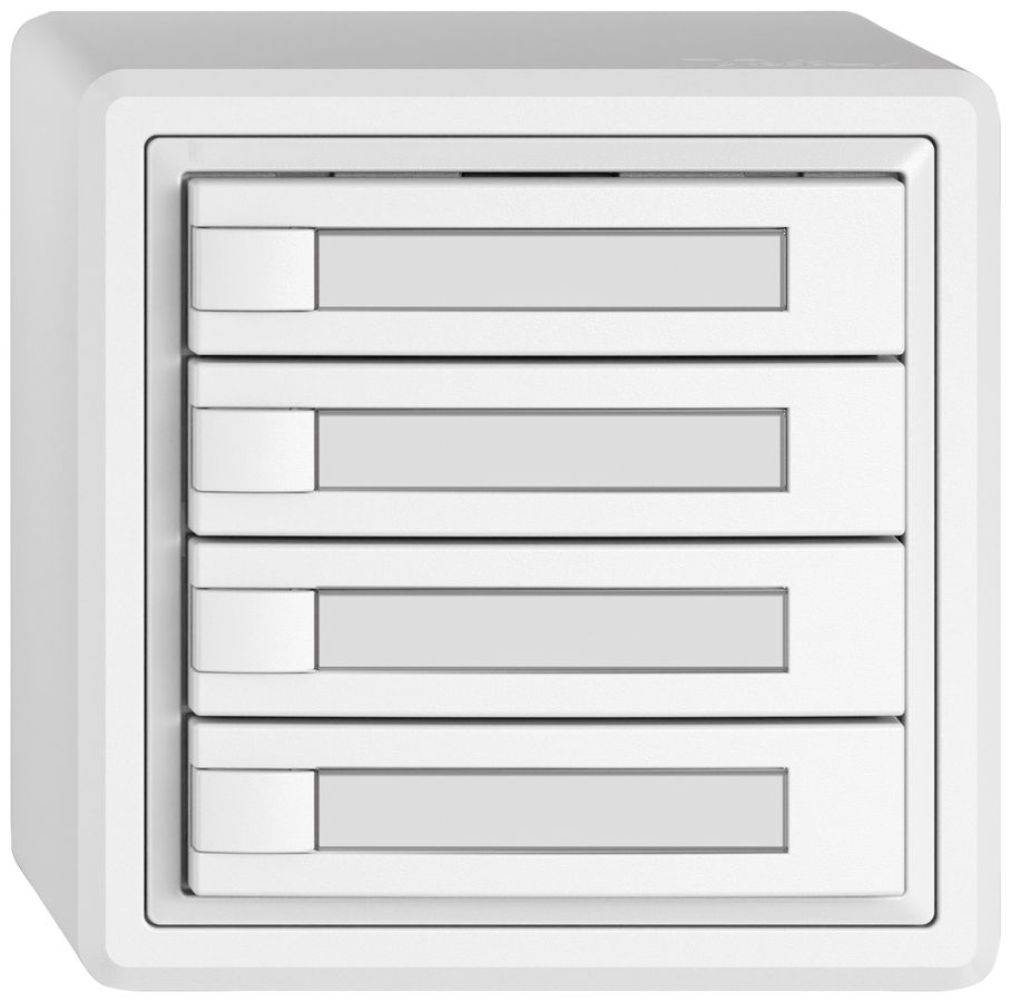 AP-Universaltaster EDIZIO.liv UNI SNAPFIX® 12…48V o.LED 4× 1-Tbed.Pap.ws