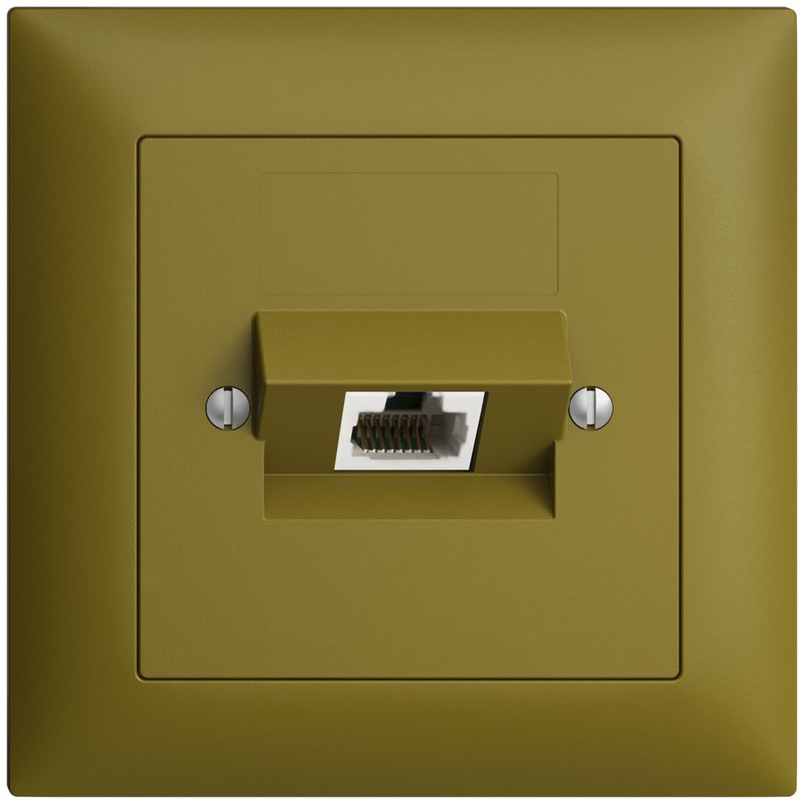 UP-Dose 1×RJ45/u 8P ITplus EDIZIOdue olive