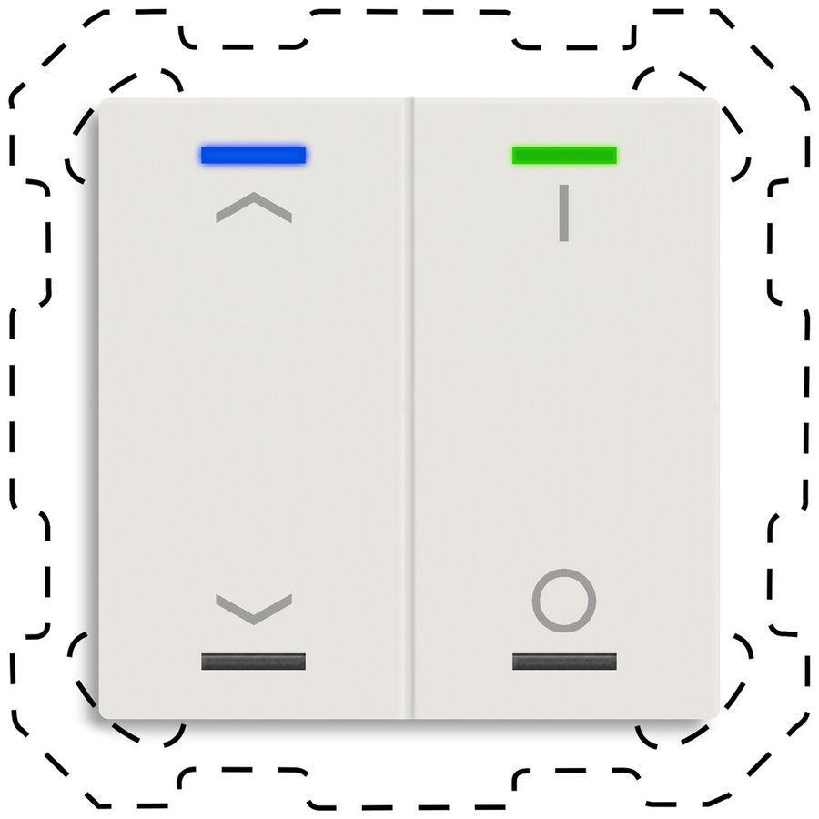 EB-Taster KNX RGBW MDT TAL-6002C11.02S 2T/4B weiss matt "Jalousie-I/O"