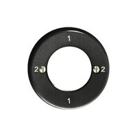 Frontset Feller 2-1-2-1 schwarz für Schlüsselschalter