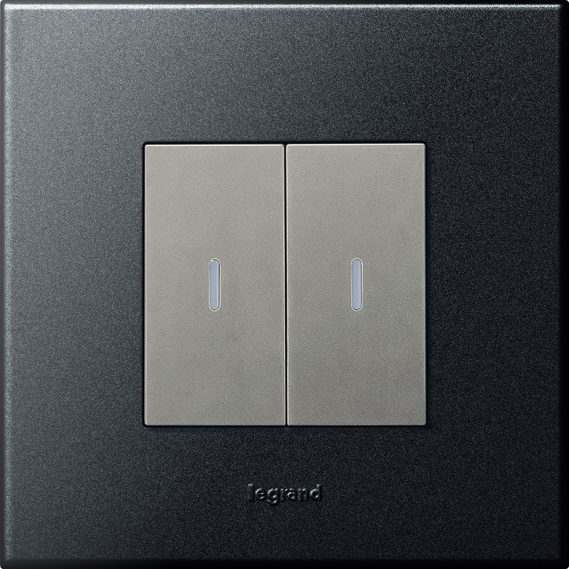 UP-Doppel-Drucktaster ARTEOR, magnesium