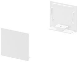 Cappa terminale per profilo AP standard SLV GRAZIA 20, 2 pezzi piatto bianco
