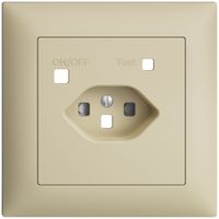 Frontset EDIZIOdue zu FI-Steckdose FMI, T23, shutter, vanille