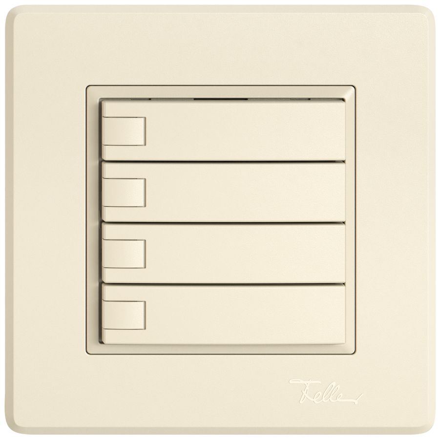 UP-Universaltaster EDIZIO.liv UNI SNAPFIX® 12…48V o.LED 4× 1-Tbed.cr