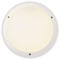 Plafoniera/applique Legrand Chartres T2 HF E27 100W IP55 Ø340×110mm bianco