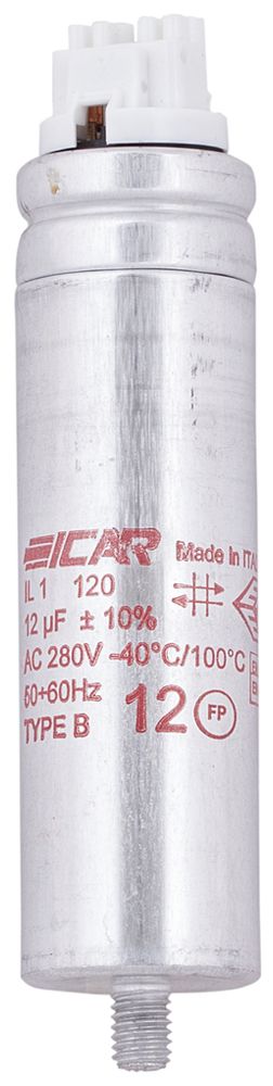 Kondensator ICAR IL 1/120 30X103MM 12µF 250V f.Leuchte (parallel) Ø30×103mm