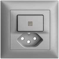 Kit frontale INC EDIZIOdue silver 88×88mm T13 con lente