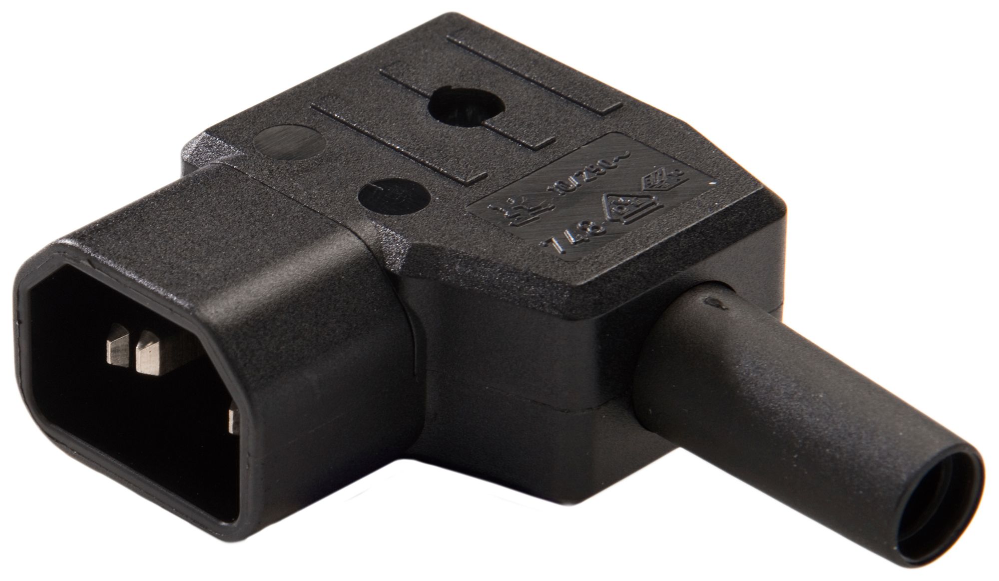 Spina d'apparecchi tipo C14 ELBRO a sinistra 10A nero