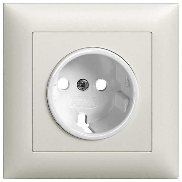 Frontset EDIZIOdue Schuko hellgrau