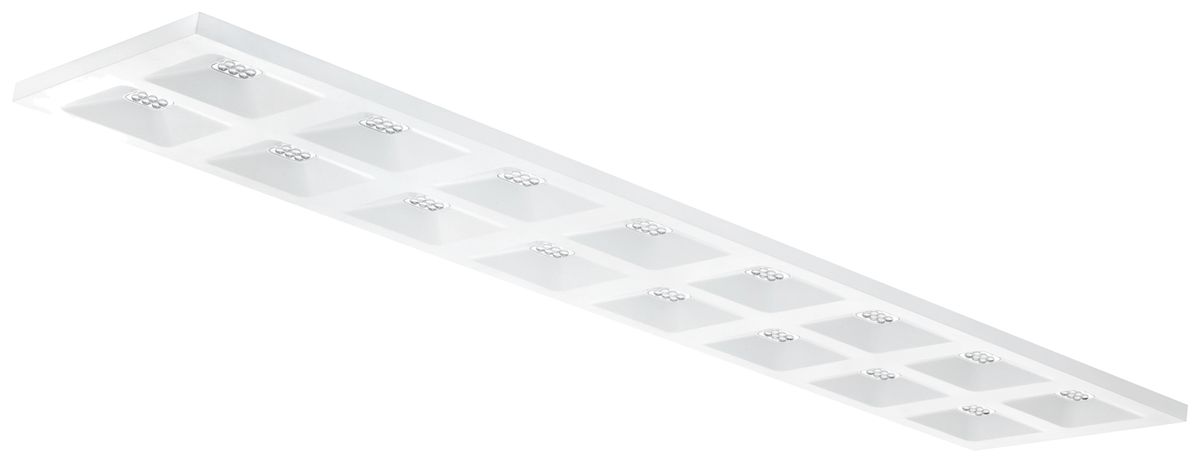 EB-LED-Deckenleuchte Sylvania Quadro 34W 4650lm 840 IP40 1195×395mm weiss