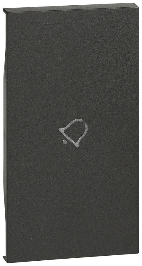Cache de touche Living Now 2 modules illuminable avec symbole sonnerie noir
