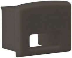 Tappo di chiusura DOTLUX PVC per profilo/copertura 4C nero, con passacavo