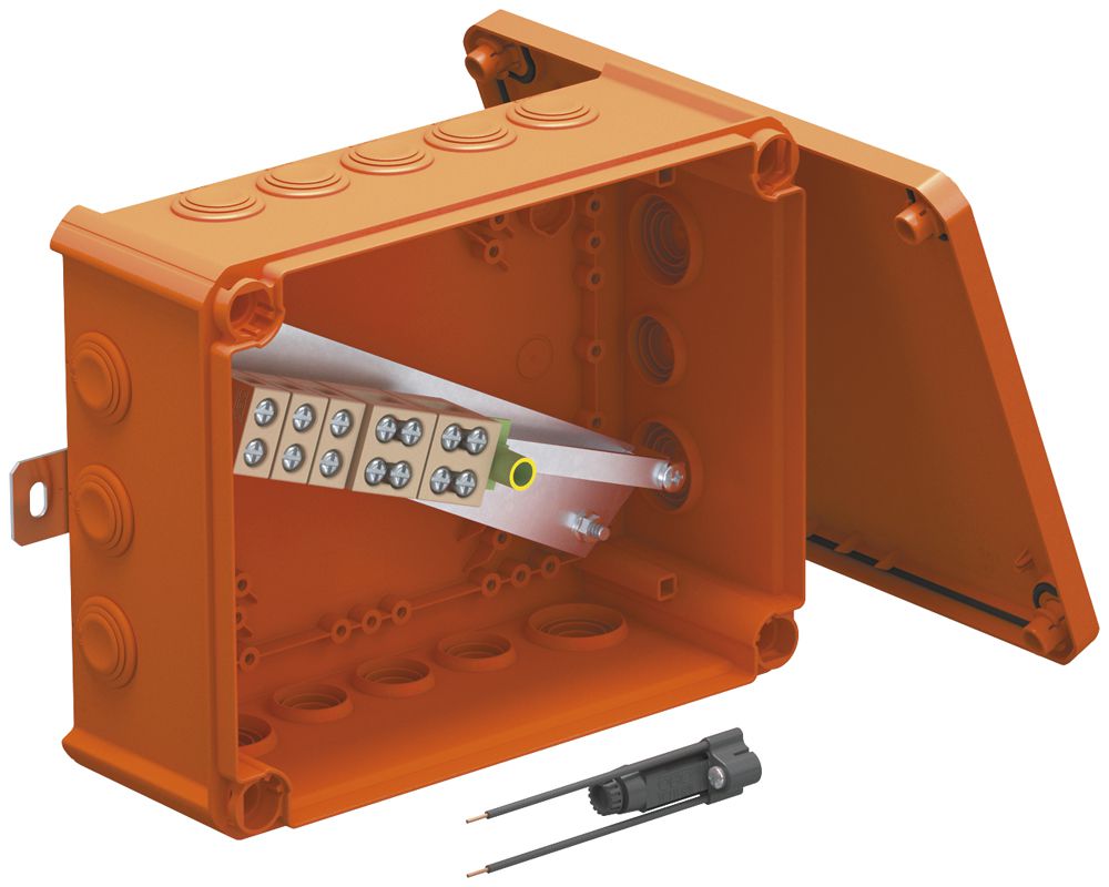 Boîte de dérivation Bettermann E30-E90 1 porte fusible, 240×190×95mm, 16mm² or