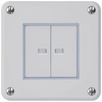 UP-Druckschalter robusto IP55 Schema 3+3 2×beleuchtet grau für Kombination