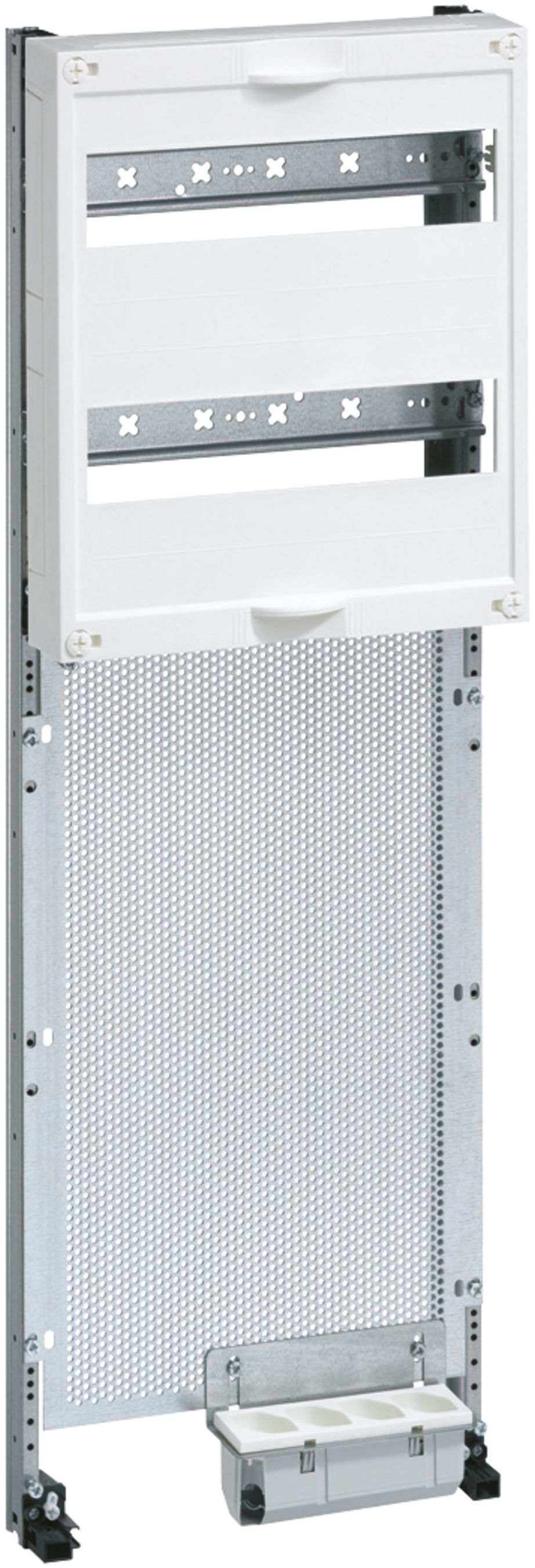 Pannello media Hager univers per AP 5-file 2 file modulari 250×750mm