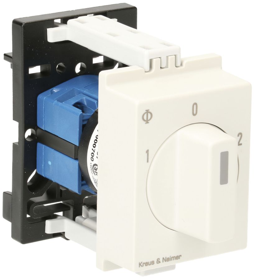 Interrupteur rotatif AMD K&N, 10A/440V 2/1L, manette grc, "1-0-2"