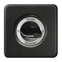 UP-Frontset 0-Winter-0-Sommer für Drehschalter schwarz FH