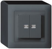 AP-Leuchtdruckschalter kallysto 1/3+3/1 mit 2 Linsen anthrazit