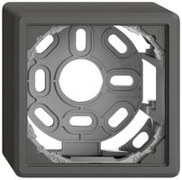 AP-Kappe EDIZIO.liv SNAPFIX® mit Befestigungsbügel für 1 Apparat dunkelgrau