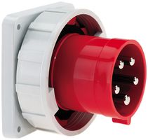 EB-Gerätestecker CEE Bals 5P 32A 400V 6h rot IP67 vernickelt Schkl