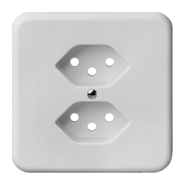 Frontset FH zu Steckdose 2×T13S weiss