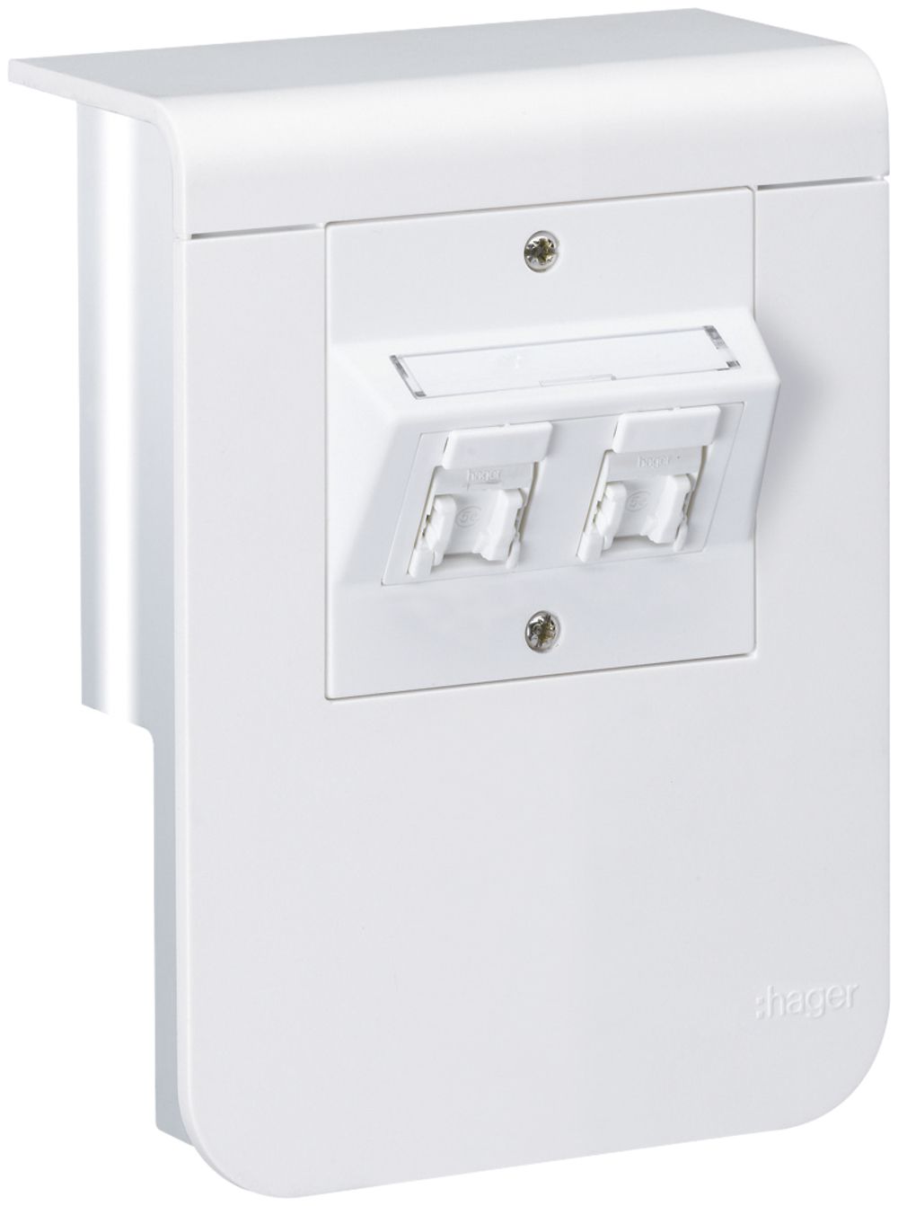 Geräteträger tehalit SL20055 2×Cat.5e CH, verkehrsweiss