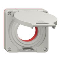 Deckel mit Klappdeckel NEVO Ø42mm abschliessbar IP55 lgu (Dicht.rt)