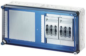 NH-Gehäuse Hensel Mi 2×3×NH00, mit Sammelschiene, 250A,5-polig