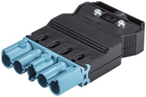 Steckerteil Wieland 5L blau