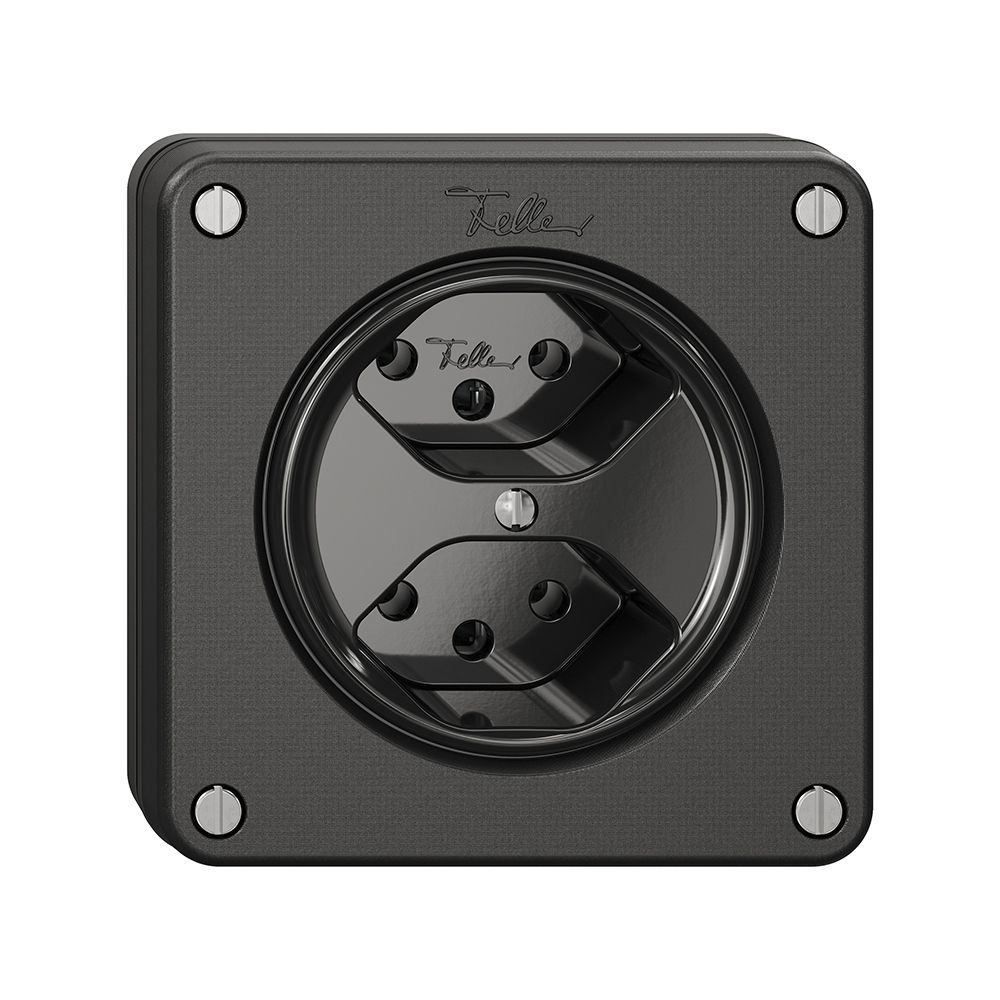 Prise NUPU NEVO, 2×T13, noir