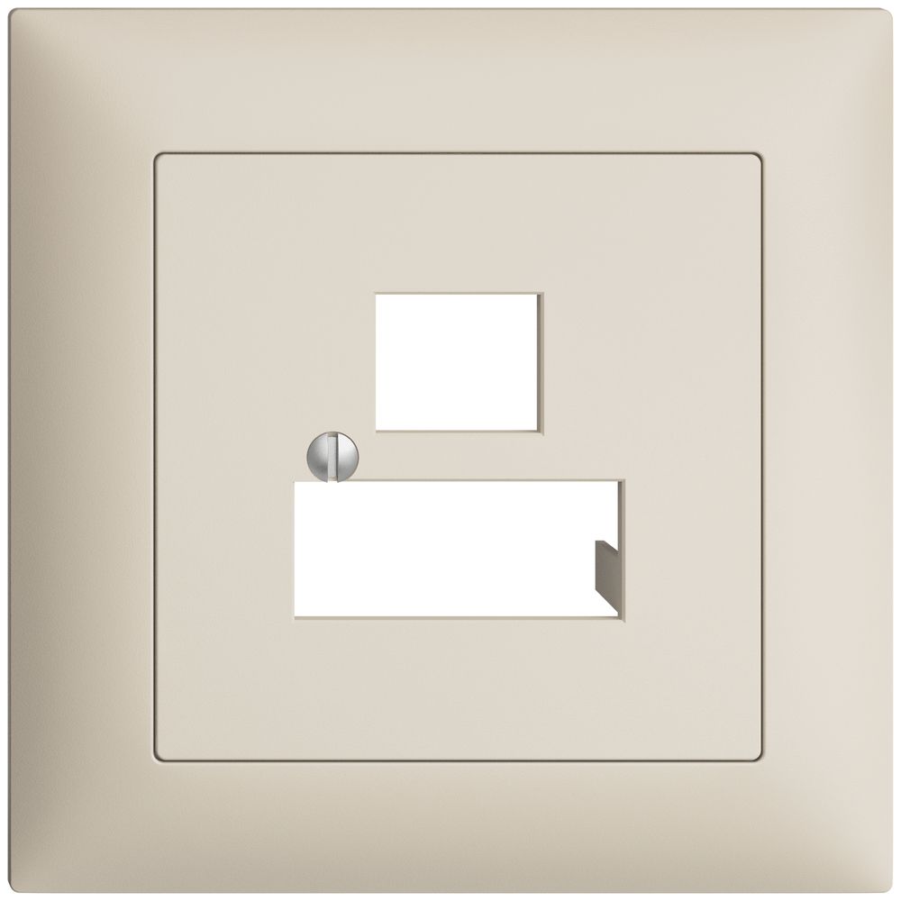 UP-Frontset EDIZIOdue crema 88×88mm 3×RJ45