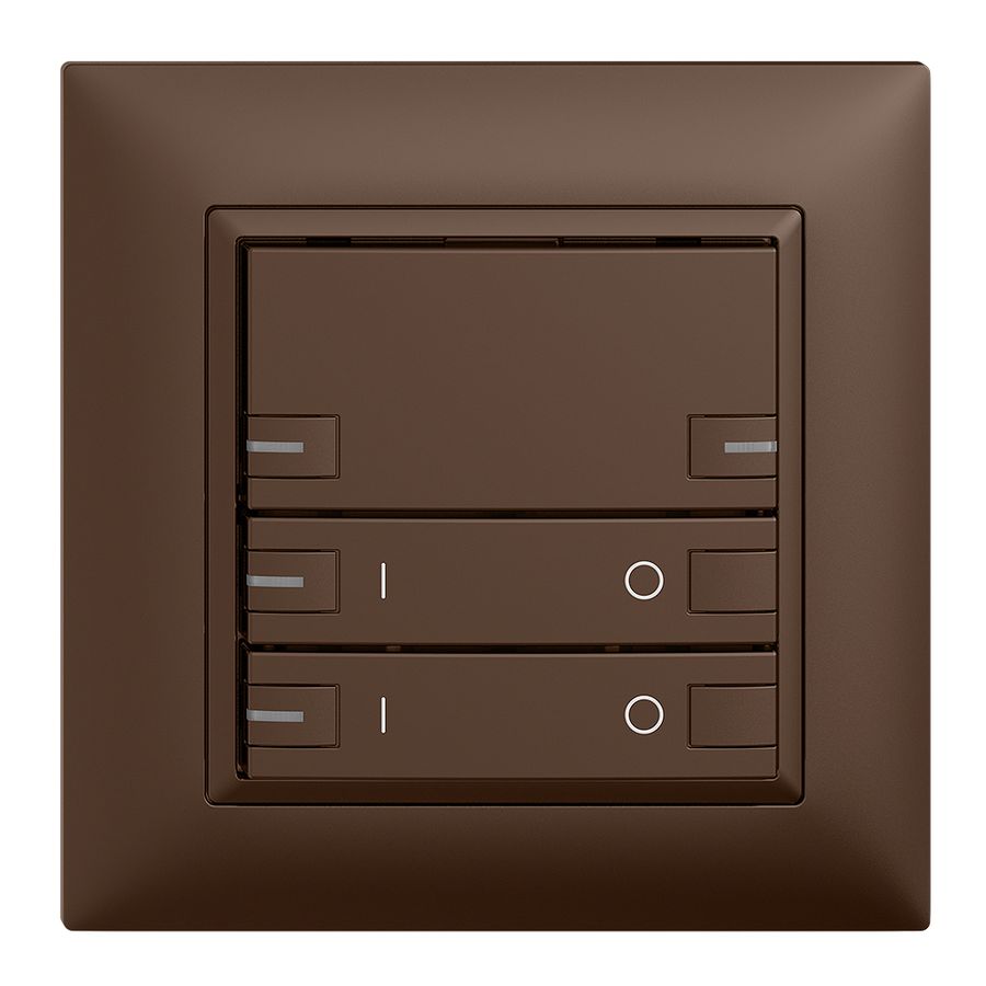 Kit frontal ENC EDIZIOdue zepAIR ON/OFF 2C sans marquage avec LED coffee