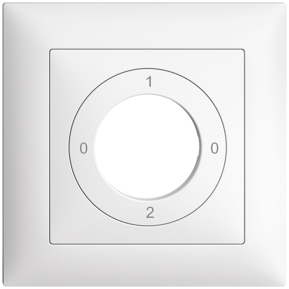 Kit frontal EDIZIOdue 0-1-0-2 88×88mm blanc pour interrupteur à clé