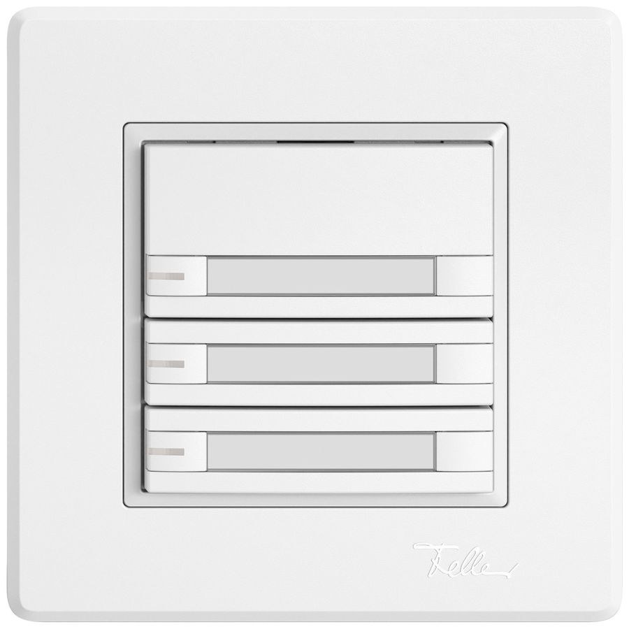 UP-Universaltaster EDIZIO.liv UNI SNAPFIX® 12…48V m.LED blau 3× 2-Tbed.Pap.ws