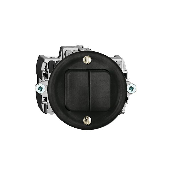 Druckschalter 1/3+3/1L schwarz FH