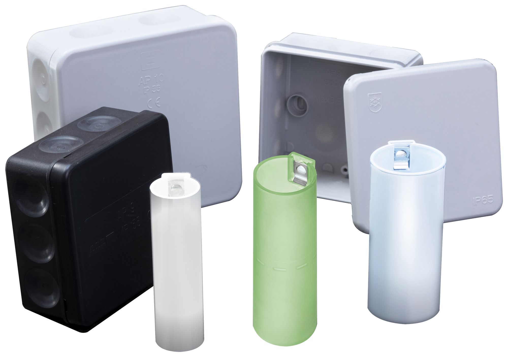 Boîte de dérivation AP ELTAG ABB AP75 75×75×38mm IP65 blanc