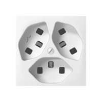 EB-Steckdose SIDUS 3×T23/1 weiss