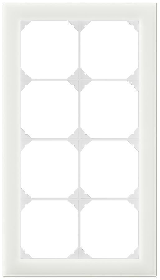 UP-Abdeckrahmen EDIZIO.liv prestige SNAPFIX® 4×2 154×274mm Glas ws