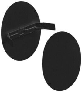 Rosace de plafond HSB Weibel Ø85×1mm matière synthétique noir