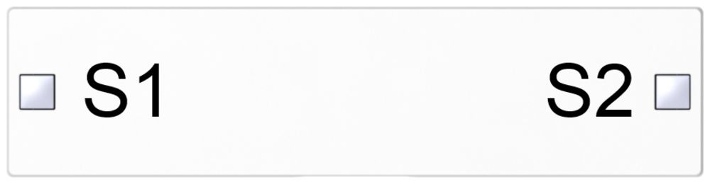 Taste SIDUS 4/8f zu Tastsensor mit Aufdruck S1/S2, weiss glänzend